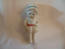 Vintage Bisque Boy Doll-3-1/2",Jointed,Unusual Stringing,Short Pants Outfit-SALE