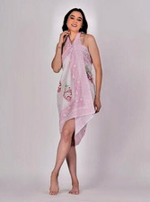 Copribikini copricostume cotone scraf floreale donna indiana stola sarong sta...