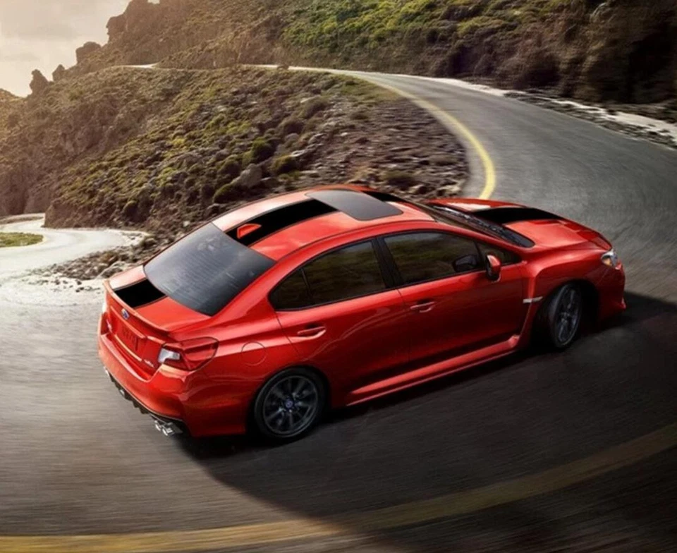 Fit For Subaru Wrx Car Sticker Racing Stripe Graphics Hood Roof Rear Sport Decal Foto 3 de 4