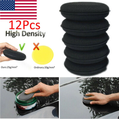 12Pcs Car Microfiber Polishing Pads Wax Applicator Foam Sponge Cleaning Buffer