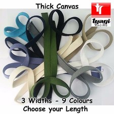 1",1.5",2" INCH Canvas 100% Cotton Wide WW2 Bag Strap Belt Webbing Thick