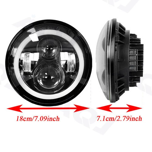 2x7'' round led Headlights FOR 1953-1957 Chevrolet Bel Air/150/210 Impala Ford Foto 2 de 4