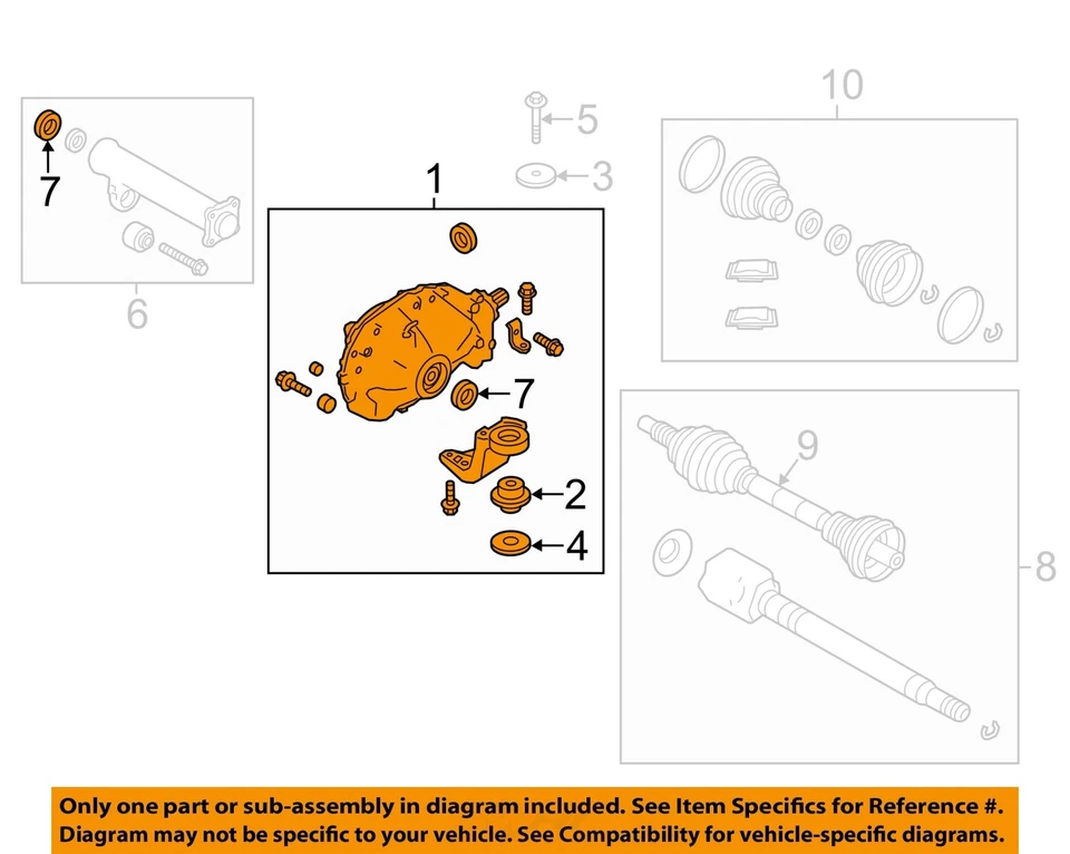 Used Differential Carrier Assembly fits: 2015 Land rover Range rover front 3.0L - Image 3 of 4