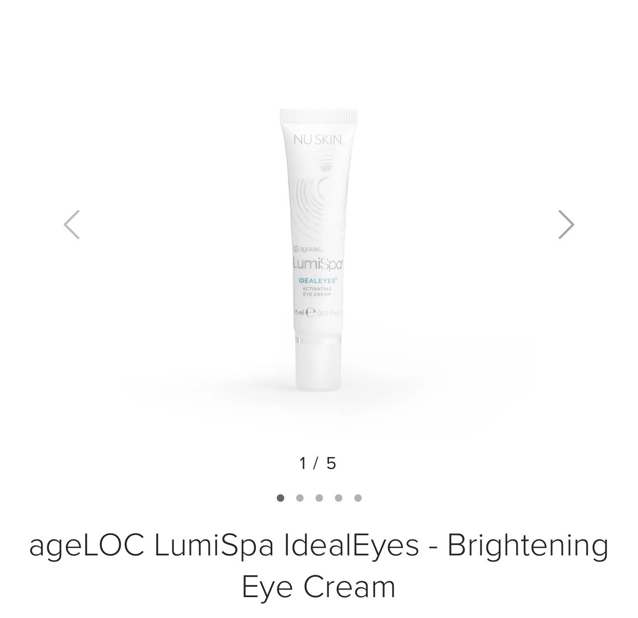 Nuskin. ageLOC LumiSpa IdealEyes Eye Cream . Un Tube 15 ML , Neufs eBay