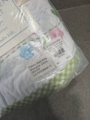 Pottery Barn Kids Daisy Garden Crib Skirt - READ, OPEN PACKAGE - Picture 3 of 9