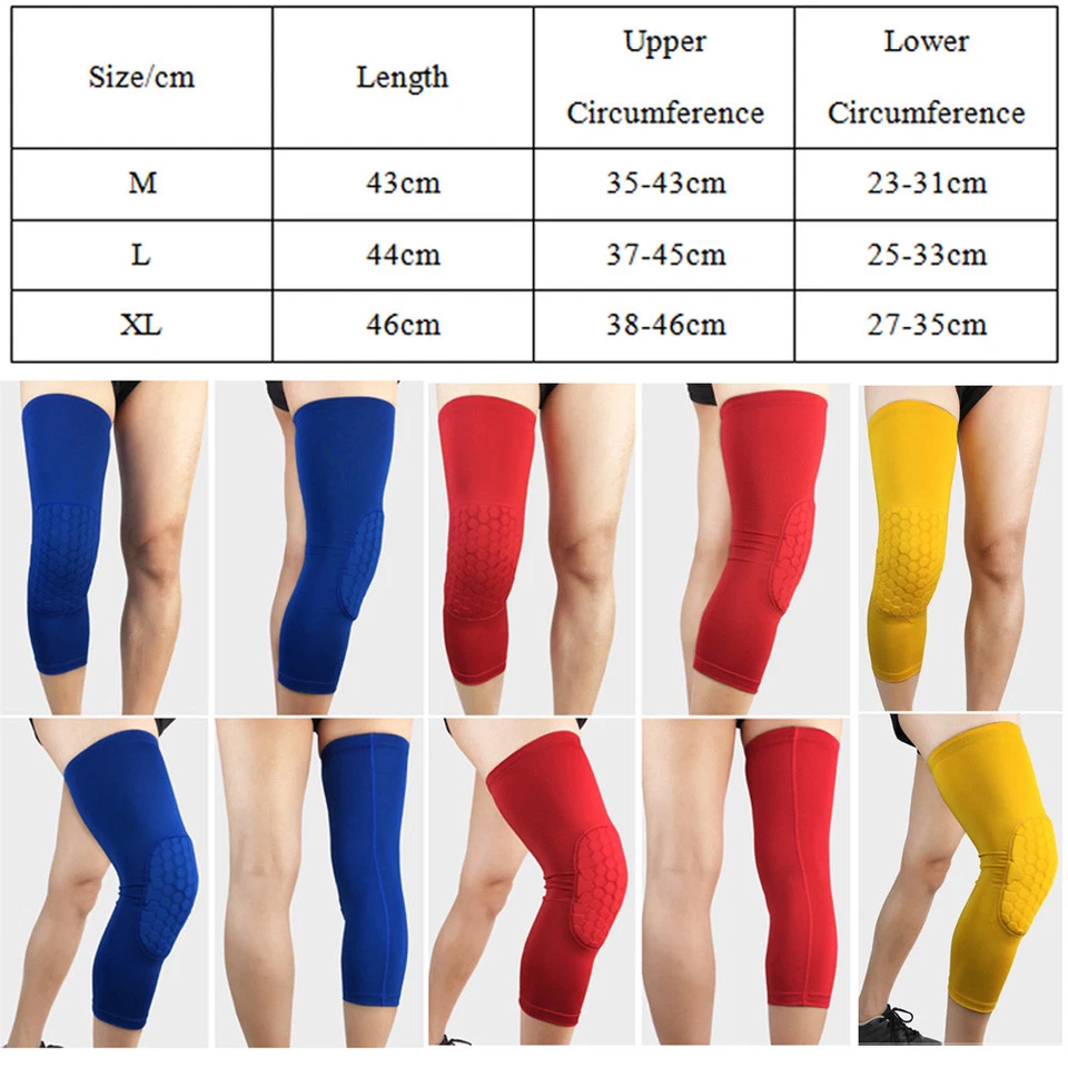 Men Stretch Knee Pads Sport Brace Anti-collision Basketball Cycling Leg Guards - Image 2 of 4