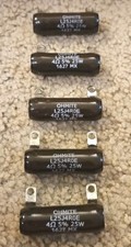 5x OHMITE L25J4K0E RESISTOR POWER 4 Ohms 5 25W 1627 MX