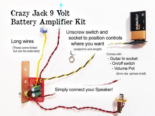 CIGAR BOX GUITARISTS! Build a 9 Volt 1 W Battery Guitar Amplifier (with SPEAKER) - Picture 10 of 22