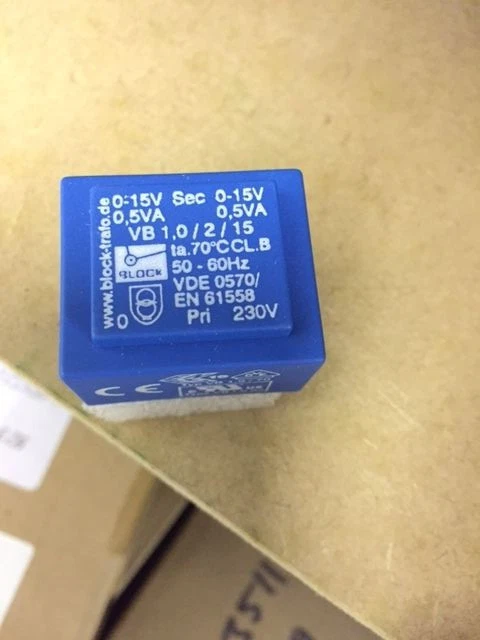 2 x 15 V AC 2 Ausgang durch Loch PCB isolierender Transformator, 1 VA VB 1,0/2/15 - Bild 2 von 3