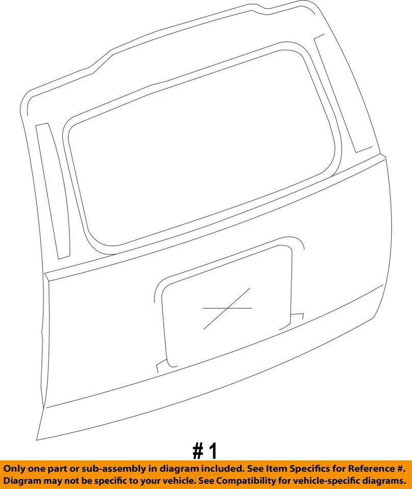 Used Deck Lid fits: 2010 Chevrolet Suburban 1500 w/privacy tint glass opt AJ1 ma - Image 4 of 4