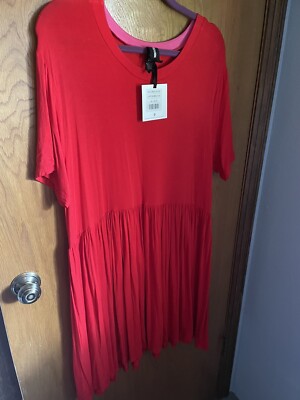 Agnes and Dora XL Kahlo Dress Tunic Top T-Shirt Lipstick Red NWT