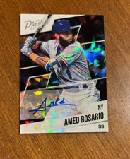 Amed Rosario 2018 Prestige Holo Silver Rookie Auto PR-AR Mets Yankees /5 RC