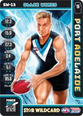 2018 Team Coach Star Wildcard Ollie Wines - Port Adelaide Power