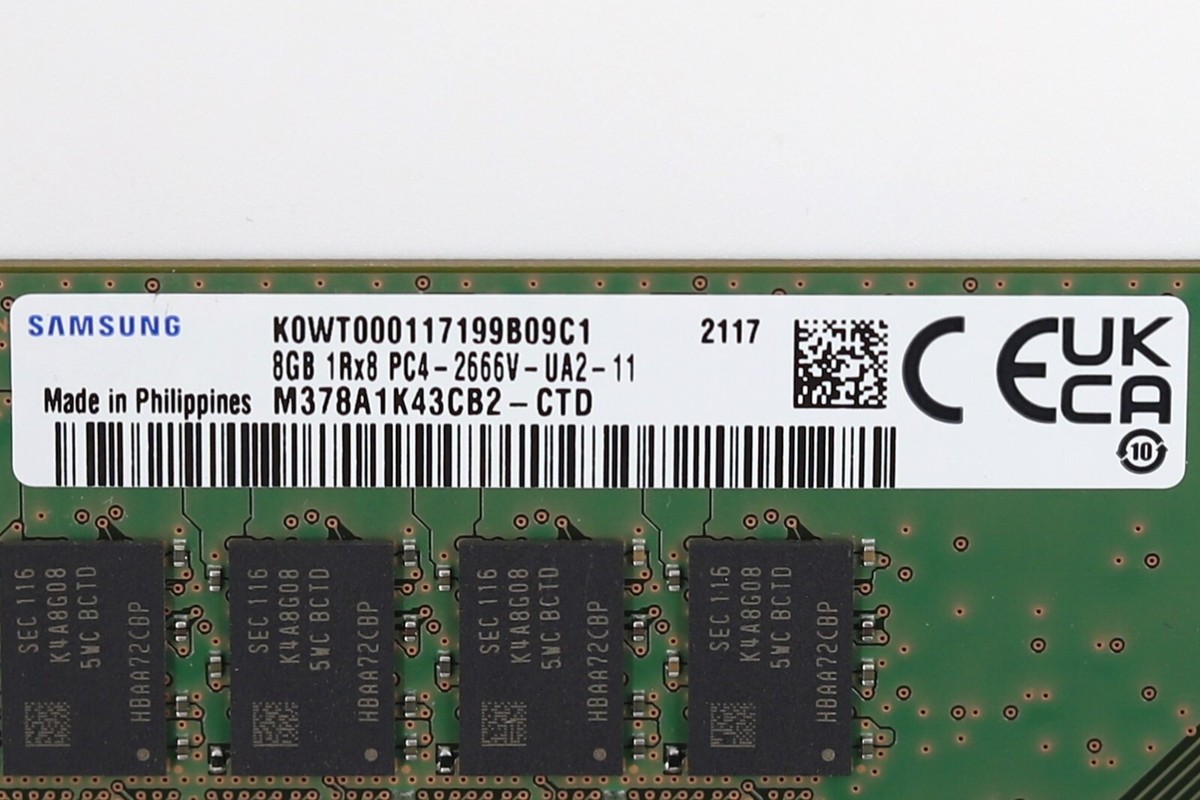 Samsung 8GB 1RX8 PC4-2666V-UA2-11 NON-ECC Unbuffered RAM