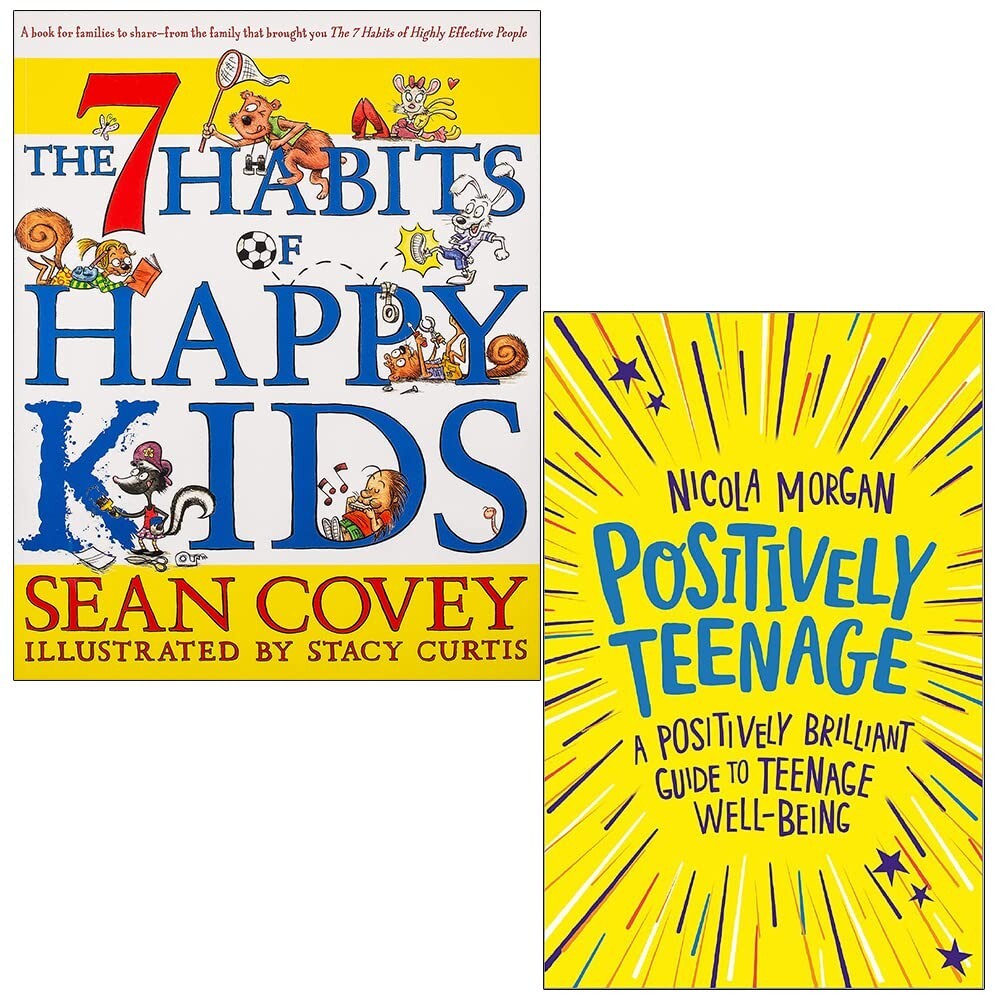 The 7 Habits of Happy Kids And Positively Teenage 2 Books Collection Set PB NEW