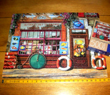Jigsaw Puzzle 500 Pcs Tropical Fish Aquarium Supply Store Front Window Complete
