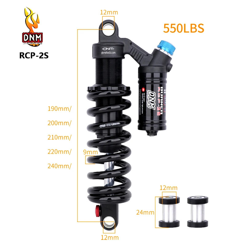DNM RCP2S 165-240mm Mountain Bike Rear Shock Absorber 550LBS