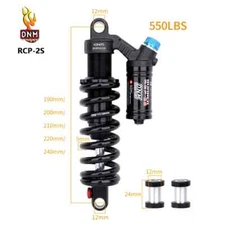DNM RCP2S 165-240mm Mountain Bike Rear Shock Absorber 550LBS Spring Soft Tail