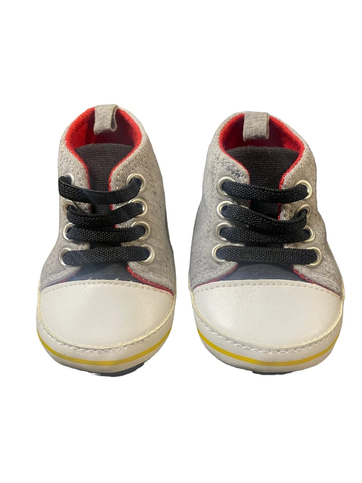 Disney Mickey Mouse Lona Suela Suave Tobillo Infantil Cuna Zapatos (Talla: 3) Foto 2 de 4