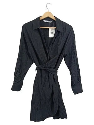 ZARA Robe Chemisier Femme Noir Portefeuille Élégante (EU 36, INT S) - Photo 1/3