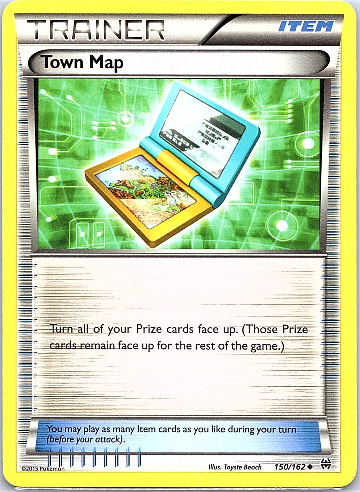Town Map 150/162 Uncommon BREAKthrough Pokemon Lightly Played