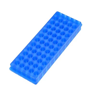 2stk Reagenzglas Rack Polypropylen Doppelscheibe 60 Well für 0,5/1,5/2ml Blau - Bild 1 von 4
