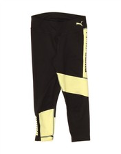 Puma M&auml;dchen Grafik Leggings 7-8 Jahre schwarz Colourblock Polyester BC01
