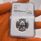 1960 NGC PF 67 Washington Silver Quarter, Silver 25-Cent Coin