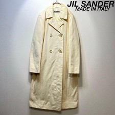Jil Sander A-line design long trench coat