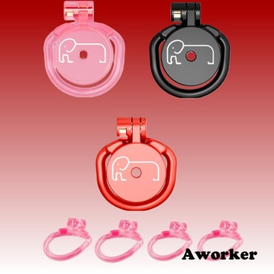 Flat Chastity Cage for Men - Abstinence Restraint Sissy CB Lock Chastity Device 