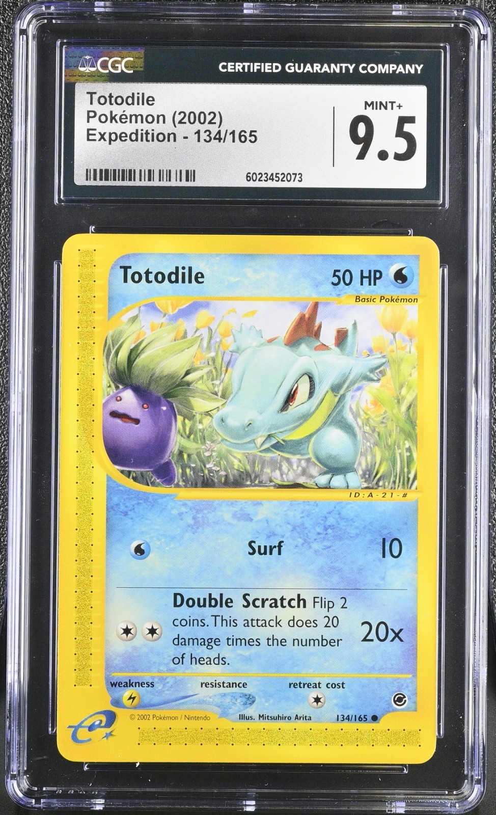 CGC 9.5 Totodile 134/165 Expedition Pokemon 2002
