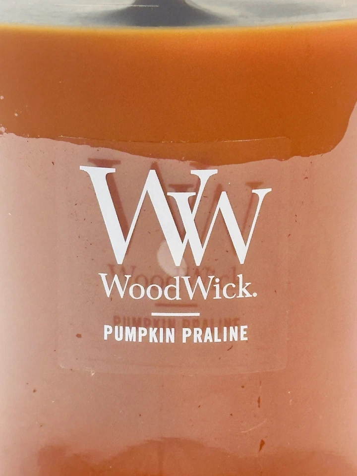 WoodWick Mediano Reloj de Arena Perfumado Vela Calabaza Praliné, 9.7 OZ Crackle Burn Foto 2 de 4