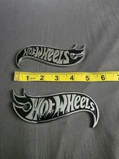 Hot Wheels METAL Left & Right Fender Badge Decal Emblem USA SELLER