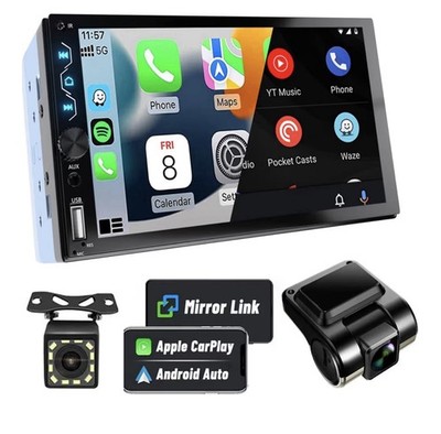 Leadfan Double Din Car Stereo Touchscreen Apple CarPlay Android Auto