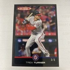 Trea Turner 2019 Topps Total 312B Serial # 3/5 Very Rare SSP