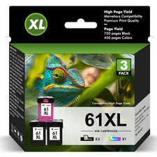 Printer Ink 61 XL 61XL Ink Cartridges Combo for HP Ink 61 Envy 4500 5530 Ink