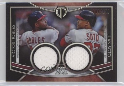 2020 Topps Tribute Dual Player Relics 6/150 Juan Soto Victor Robles #DR-RS v1x