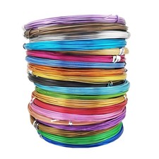 20 Colors Aluminum Craft Wire Bendable Metal Wire for Jewelry Craft Making, 1...