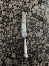 ANTQ GEO GILL & SONS SHEFFIELD ENGLAND COLTELLO DA PANE 12” MANICO ARGENTO STERLING