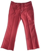 Vintage 1970s Farah Time Out West Western Flare Pants USA Red Stitching 40x30