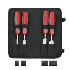 5pcs Wood Chisel Set For Carpentry With Storage Bag Non-slip Handle VRPF