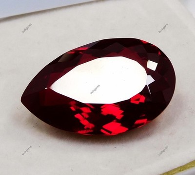 48.35 Ct Natural CETIFIED Red Ruby Rare Pear Cut Unheated Loose Gemstone