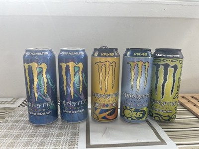 Rare Monster Energy Can Lot Lando Norris LN4 Lewis Hamilton LH44 Rossi VR46
