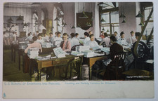 US Bureau Of Engraving Counting & Packing Currency Vintage Tuck's Postcard