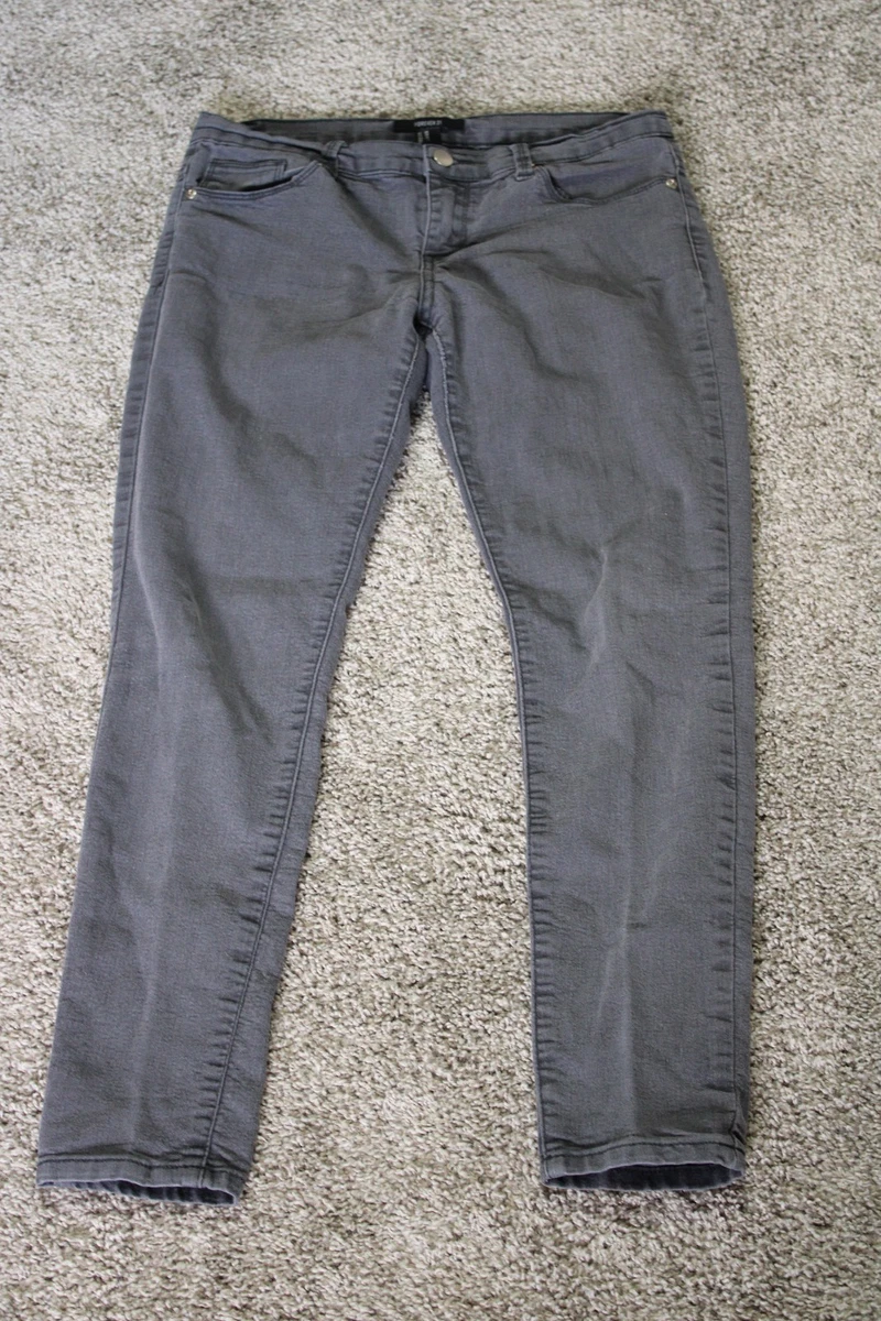 Jeans Forever 21 Junior Talla 28 Gris Desteñido Elástico 28X26