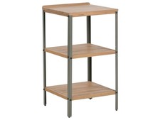 Ilot de Cuisine d'Extérieur en Bois d'Acacia avec 2 Etagères 50 x 50 x