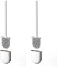 RV Toilet Brush and Holder Set - Silicone Cleaner for Versatile Bathroom