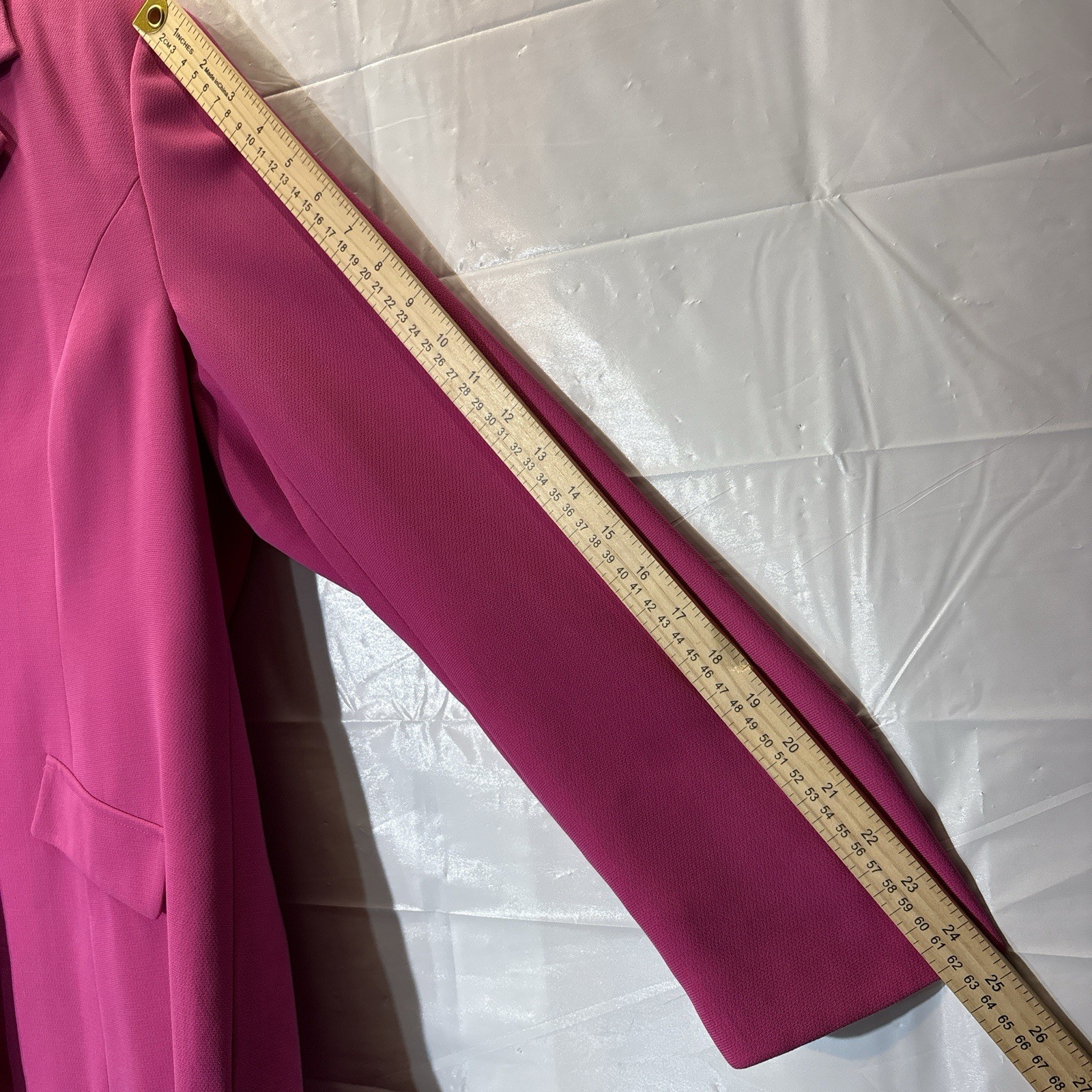 Metro Style fashionable women’s pink wide leg pants & blazer set Sz 16
