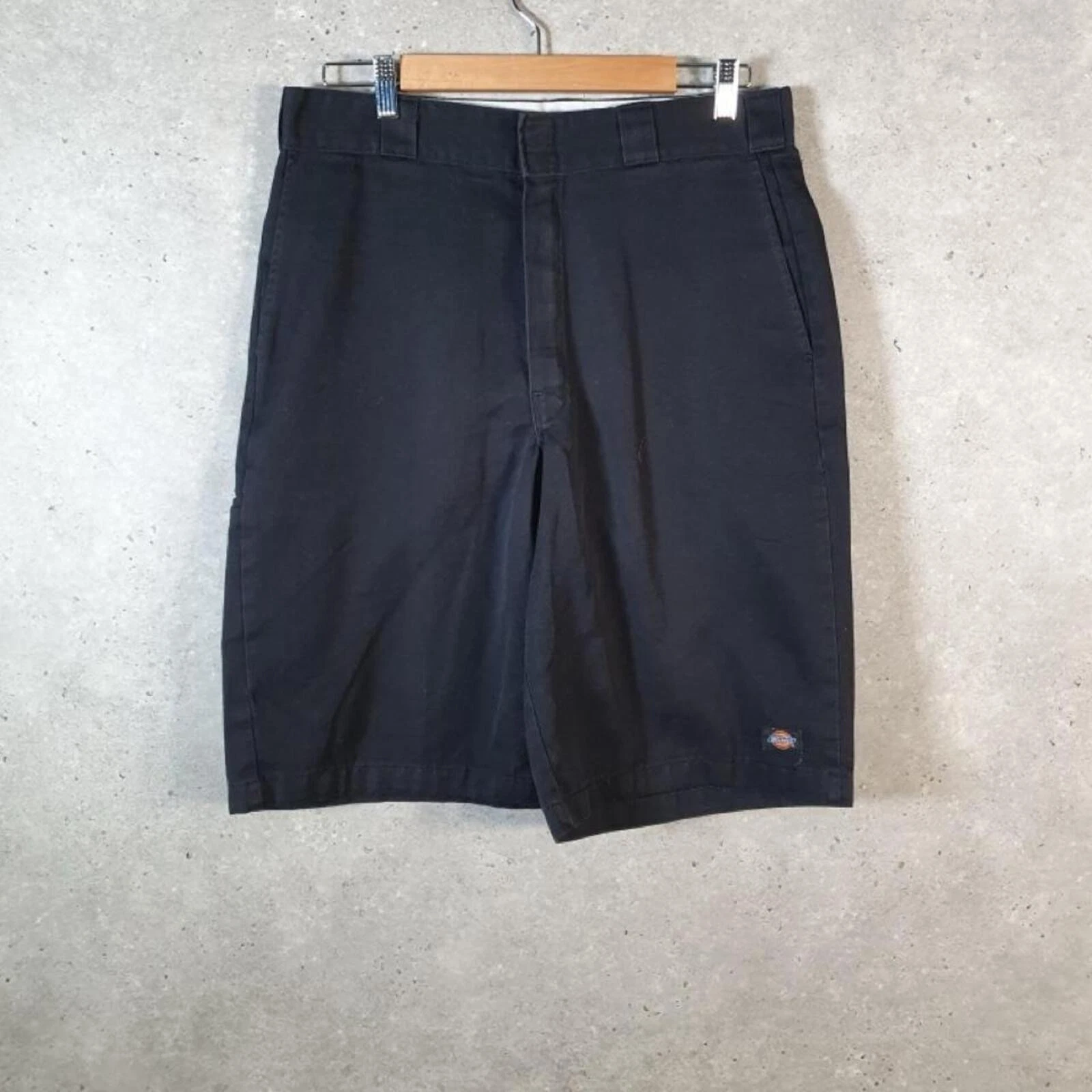 Dickies Shorts Men’s Baggy Carpenter Workwear Jorts W34 Black Relaxed Fit AB1910