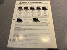 Vntg Sigma Electronics Brochure Leaflet Products Catalog Paper Amplifiers HTF 